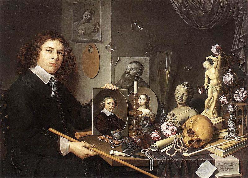 David Bailly Self-portrait With Vanitas Symbols china oil painting image